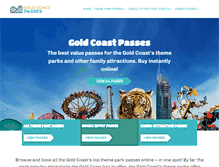 Tablet Screenshot of goldcoastpasses.com.au